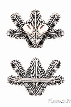 Broche model 3 - 40 x 30 mm - zilverkleurig
